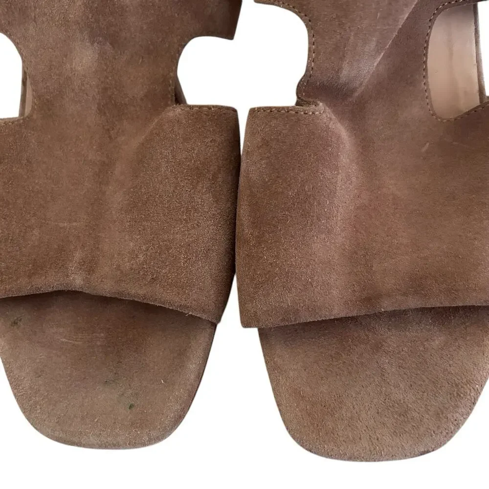 RAG & BONE Women’s Suede Open Toe Matteo Sandal Block Heel B Size 7.5 US 38 EU